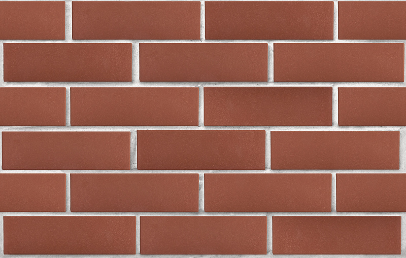 Клинкер фасадный темно-красный Эдинбург гладкий